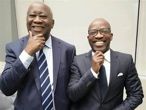 Laurent Gbagbo et Charles Blé Goudé arborant un sourire