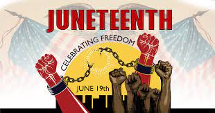 Juneteenth, contraction de juin et de 19ème en anglais - adopté par la Chambre comme un jour férié commémorant la fin de l'esclavage.